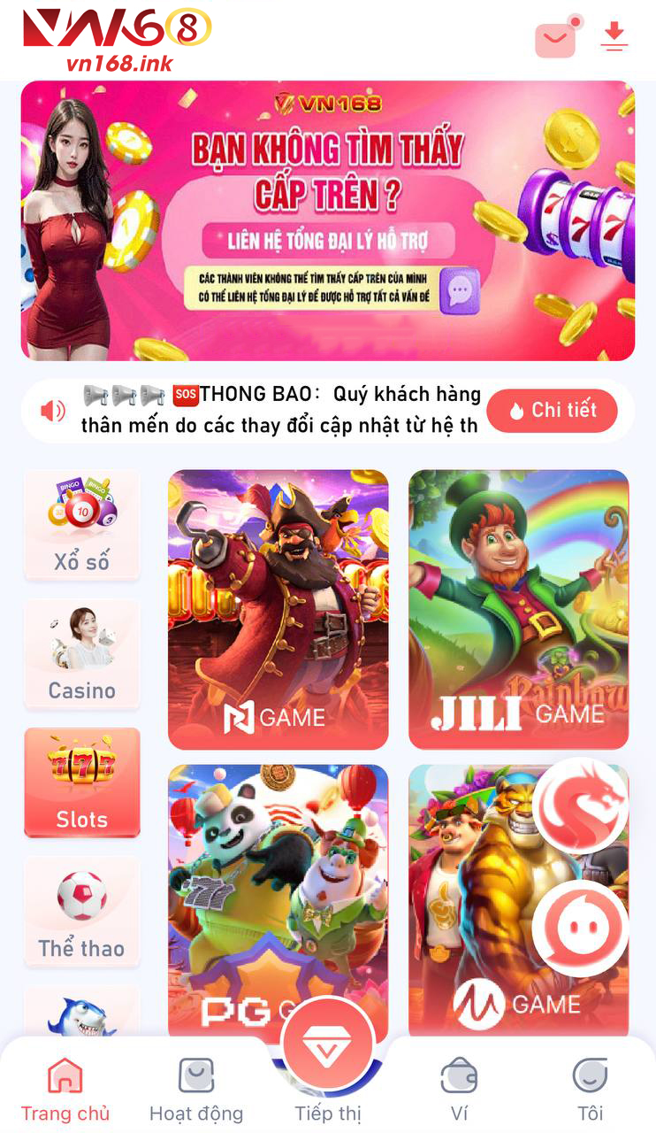 Chơi Slot Game VN168 ngay hôm nay để trải nghiệm sự phấn khích của mỗi vòng quay, nơi những phần thưởng hấp dẫn chờ đón bạn sau mỗi lần quay