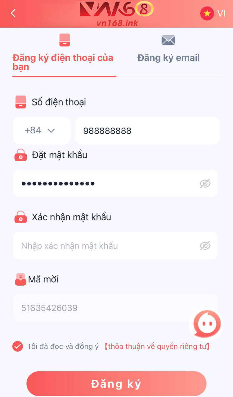 Cách Đăng Ký VN168 Nhanh Gọn Chỉ Trong 2 Bước